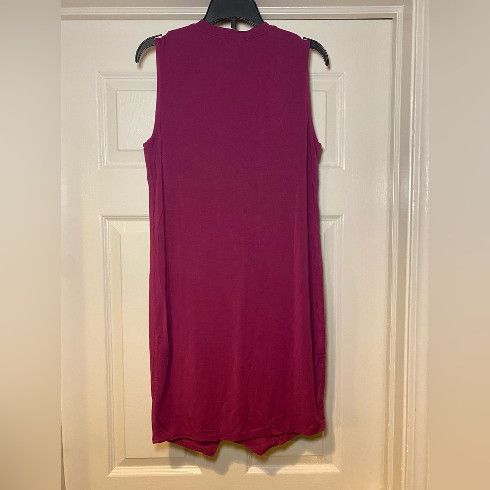 NWT Krisa (REVOLVE) Chic Sleeveless Asymmetrical Tank Dress in Chateau - Picture 3 of 6